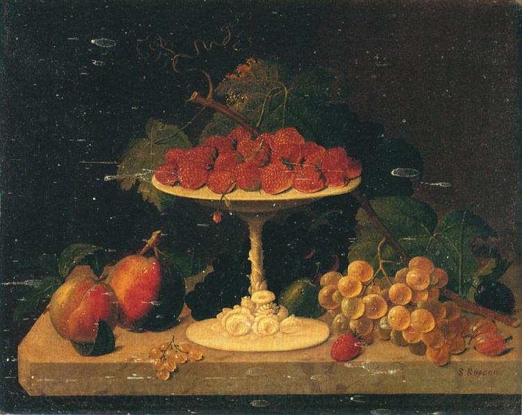 Severin Roesen Still life with Strawberries Germany oil painting art